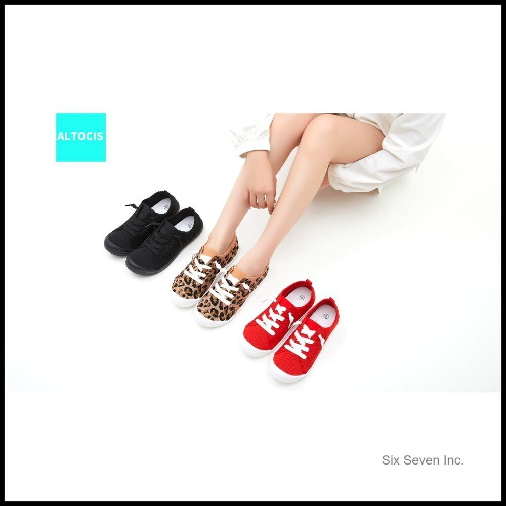 Knit Slip On Sneakers Lightweight Mesh Loafers Elastic Low Top Flats Casual - Picture 7 of 7